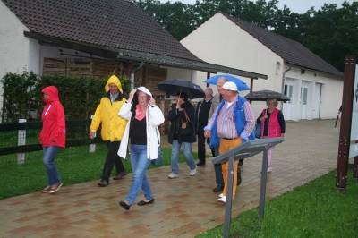 Auf dem Weg zum Vortrag ins Schloß Benkhausen.