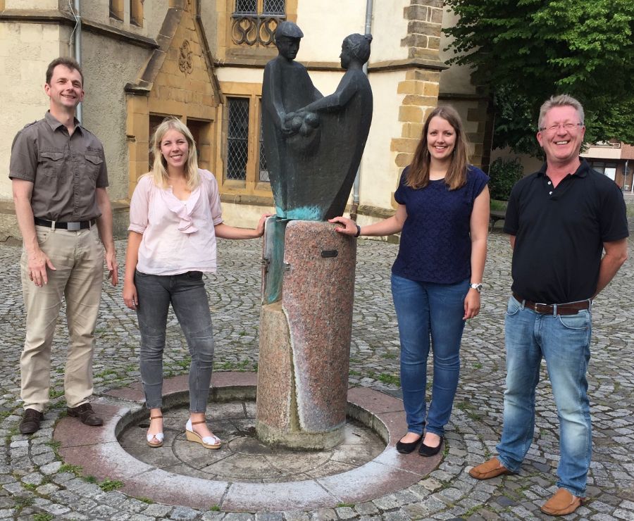 Maik Busche, Theresa Budde, Carolin Prtner und Peter Amling
