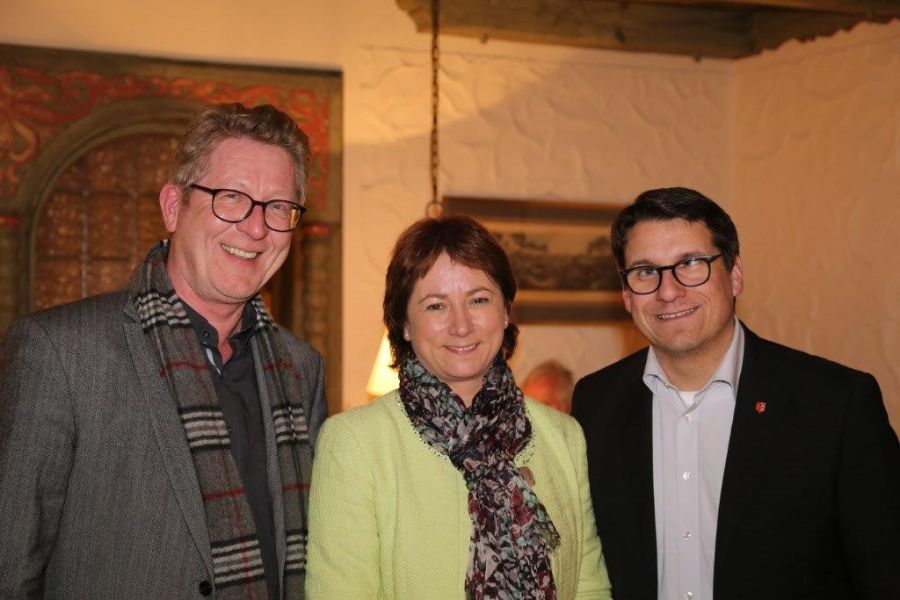 Peter Amling (Stadtverbandsvorsitzender), Bianca Winkelmann (MdL), Oliver Vogt (stellv. Kreisvorsitzender)
